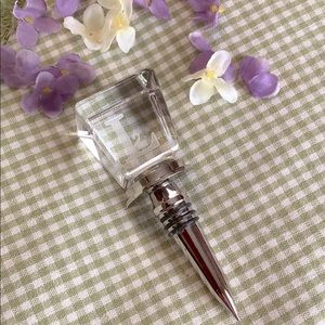 Crystal Wine Stopper Initial L